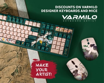 Discounts on Varmilo designer keyboards and mice!